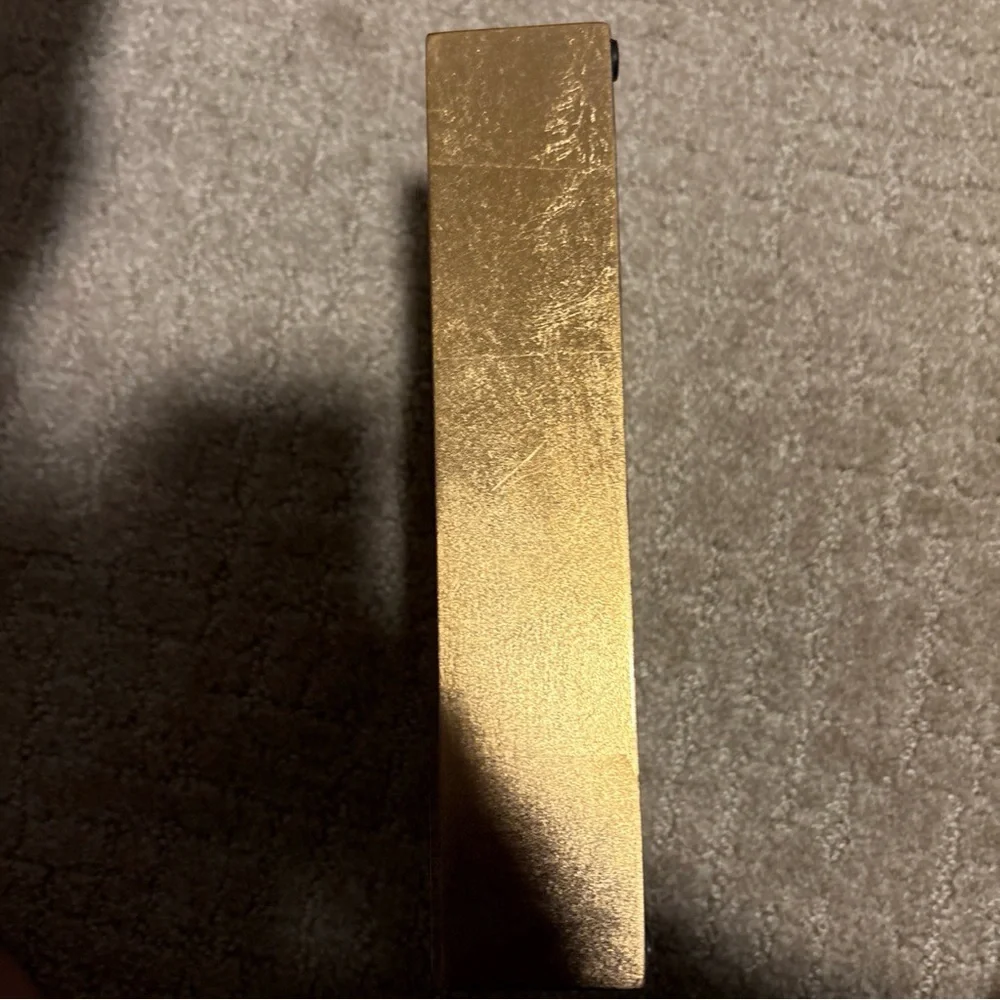NWT Caspari Gold Lacquer Guest Towel Napkin Holder Gold Foil
